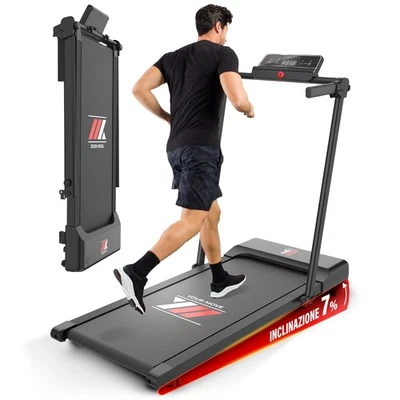 YM NEXT 1000 Tapis Roulant Elettrico Pieghevole, Salvaspazio, 12 programmi, Nero - Immagine 1 di 4