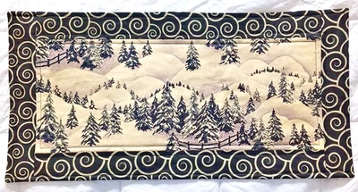 Corredor de mesa de pino negro hecho a mano 12x24" Foto 1 de 2