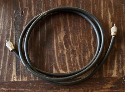 Vtg 6ft AMPHENOL RG8u Coax Cb Ham Radio Cable w/AMPHENOL PL259s Attached - Image 1 of 4