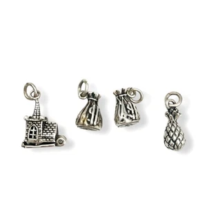 Dije de plata esterlina iglesia boda bolsa de dinero piña pastel tirar lote 4 925 MH - Imagen 1 de 10