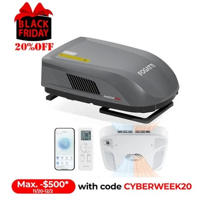 FOGATTI 16000 BTU Rooftop RV Air Conditioner Heat Pump+Cooling Camper AC Unit Non-Ducted