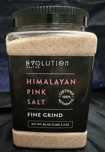 Himalayan Pink Salt Fine Grind 5 Lbs - Evolution Salt  Co. NEW - Picture 1 of 3