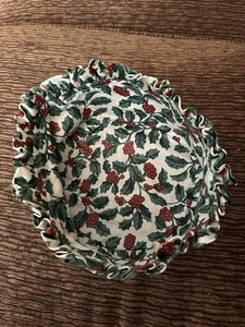 Longaberger 6,5" Basket Liner Christmas Holly Ivy TOP ZUSTAND 1998/99 - Bild 1 von 12