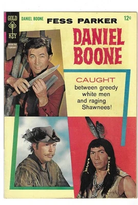 DANIEL BOONE #8 --- FESS PARKER! PHOTO COVER! HI-GRADE! Gold Key! 1967! VF/NM - Image 1 of 4