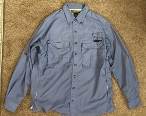 Exofficio Adventure Shirt Blue Fishing Mesh Men’s Small - Picture 1 of 9
