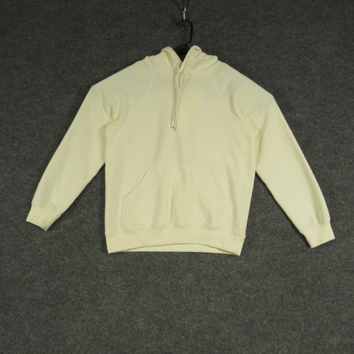 OFF WHITE Felpa H&M donna extra small avorio felpa con cappuccio fitness allenamento atletico donna