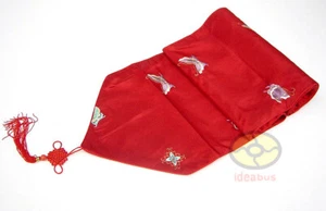 red 12.5"x78" colorful Butterflies Pattern Home Decorative Satin Table Runner - Picture 1 of 8