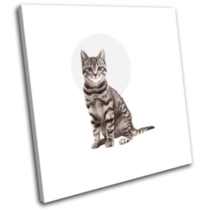 Gato Atigrado Animales Abstractos Modernos UN SOLO LIENZO ARTE DE PARED Impresión de Imagen - Imagen 1 de 1