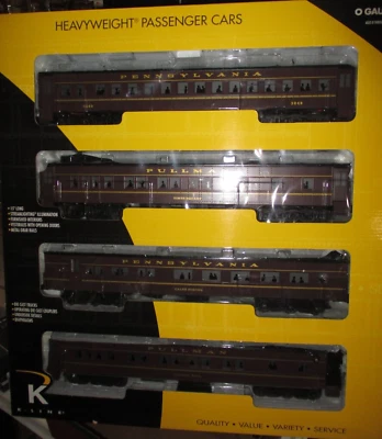 K-Line K4880A O PRR Broadway  Ltd. 15" Set of 4 Heavyweight Passenger Cars~NEW - Image 1 of 4