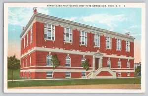 Postcard Troy NY, Gymnasium, Rensselaer Polytechnic Institute Building - Picture 1 of 3