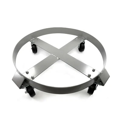 HYW PRODUCTS Drum Dolly 1000 Pound Capacity 30 Gallon Heavy Duty Steel Frame Non Tipping