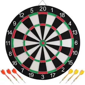 Dartscheibe Profi mit 6 Pfeilen | Hochwertige Sisal-Kunststoff | Steeldarts Set - Bild 1 von 12