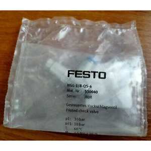 FESTO HGL-1/8-QS-6 530040 1PC New Check Valve HGL18QS6 - Picture 1 of 4