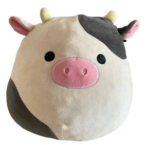 Squishmallows 12” Gris y Blanco Peluche Suave Connor La Vaca - RARO - EN MUY BUENA CONDICIÓN - Imagen 1 de 2