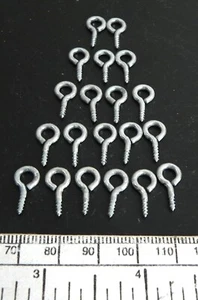 Oeil à vis 16 mm No:1 calibre à vis - acier nickelé - paquet de 20 - Imagen 1 de 2