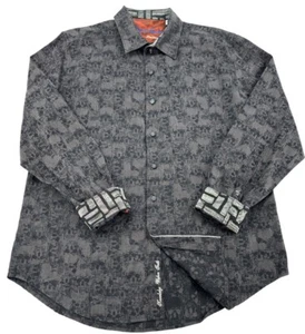 Robert Graham Sunset Cruiser All Over Skull Print Limited Edition Men’s XL EUC - Picture 1 of 17