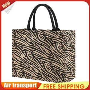 Damenhandtasche Jute bedruckt weiblich große Kapazität Einkaufstasche Beuteltasche (02) - Bild 1 von 7