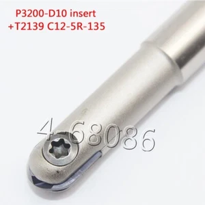 Fresas de extremo de nariz de bola T2139 C12-5R-150 cortadores de 12 mm m + inserto de 1 pieza P3200-D10 WTA61 - Imagen 1 de 7