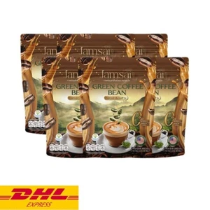 6x Jamsai Green Coffee Bean Instant Powder Mix Drink No Sugar Control Hunger - Picture 1 of 10