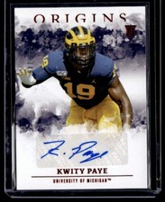2021 Panini Chronicles Draft Picks Origins Rookie Autographs Kwity Paye RC Auto