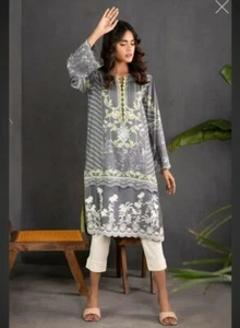 Pakistani Designer Ladies Original Al Karam Kurta Xs - Picture 1 of 6