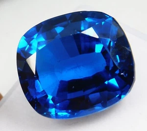 Certified Blue Sapphire 27.70 Ct Cushion Shape Natural Gemstone From_Madagascar - Picture 1 of 6