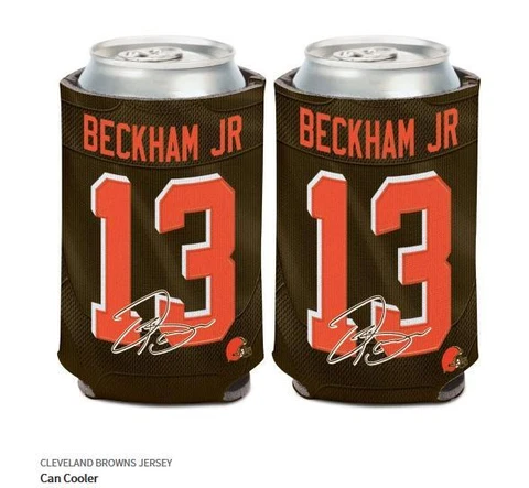 Odell Beckham Cleveland Browns Tin Coolers NFL Football Can Cooler Cover