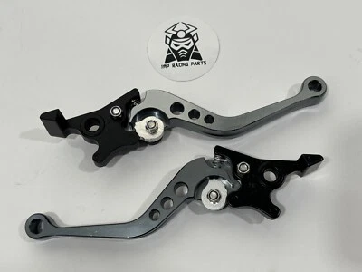GY6 SCOOTER 150CC ADJUSTABLE BRAKE LEVERS HANDLE DISC & DISC GRAY - Image 1 of 2