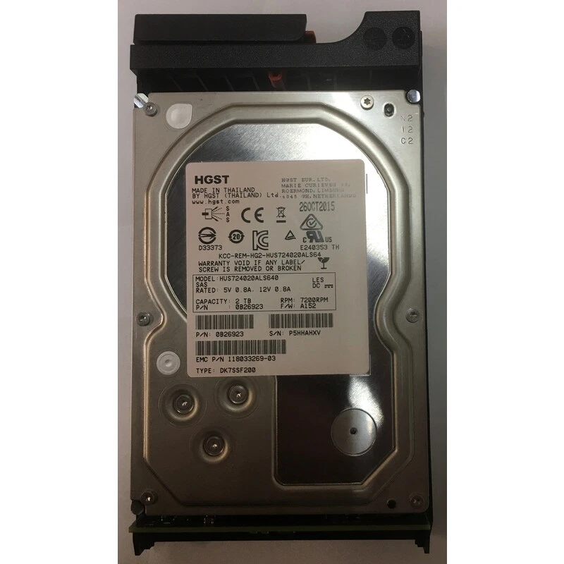 118033269-03 - EMC 2TB 7200 RPM SAS 3.5" HDD for Data Domain  DD2200, DD2500 ... - Image 1 of 1