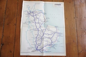 July 1967 Eastern Region British Rail Railway Map