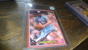 1984 DONRUSS OVERSIZED AUTOGRAPHED BASEBALL CARD DAVE STIEB - Picture 1 of 2