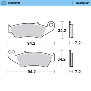 MotoMaster Front Brake Pads for Honda CR125R 1995-2007 SinterPRO Racing GP  - Picture 1 of 1
