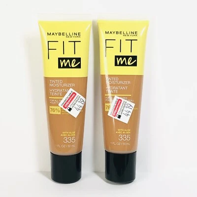 NEW 2 Pk Maybelline Fit Me 335 DEEP Tinted Moisturizer SEALED - Image 1 of 4