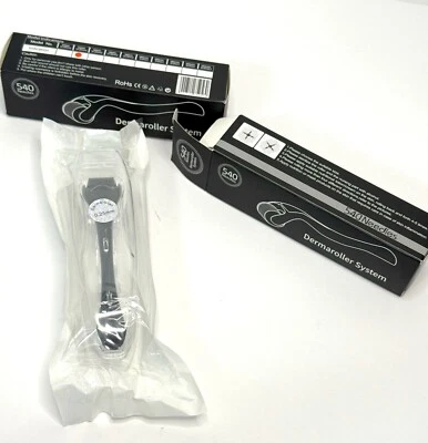 2 x Rodillo Derma 0.25mm Sistema Antienvejecimiento 540 Titanio Microneedles con FUNDA Foto 1 de 4
