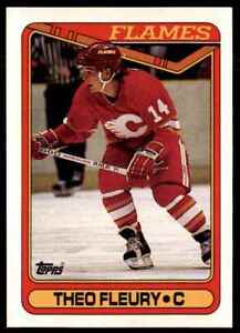 1990-91 Topps Hockey Card Theo Fleury Calgary Flames #386