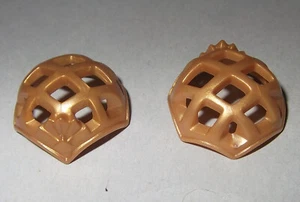 14082, 2x corona, malla para el cabello, diadema, oro - Imagen 1 de 1