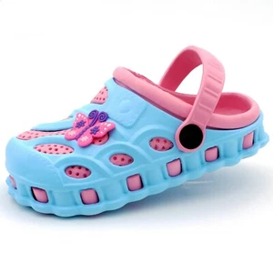 Garden Clogs Shoes For Girl Kids Toddler Slip-On Casual Two-tone Slipper Sandals - Picture 1 of 20