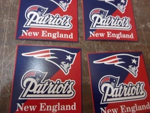 SET 4 SOTTOBICCHIERI NUOVI ENGLAND PATRIOTS NUOVI FATTI A MANO - Foto 1 di 2