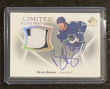 2021-22 SP AUTHENTIC BROCK BOESER LIMITED AUTO MATERIAL PATCH 02/25 #LAM-BO