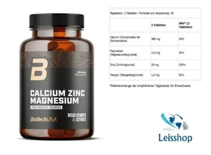 BioTech Calcium Zinc Magnesium from organic sources 90 Tabletten Art:330150 - Bild 1 von 2