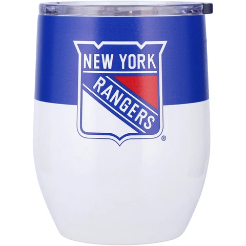 New York Rangers 16oz. Colorblock Stainless Steel Curved Tumbler Cover