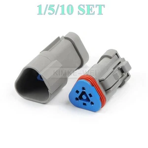 Deutsch Kit de enchufe conector macho/hembra automotriz de 3 pines con resistencia de 120 ohmios - Imagen 1 de 4
