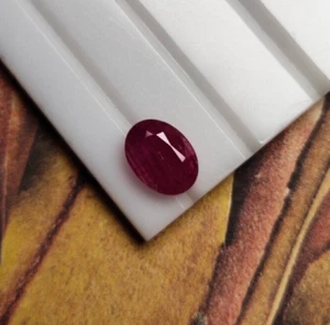 Untreated Natural Ruby Oval Cut 3.47 carat 10.5x8 mm Tajikistan Transparent Ruby - Picture 1 of 7