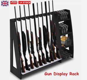 Gun Rack 18-Slot Wood Gun Rack Wall Mount Gun Display Rack holds 10 Rifles 26Gun - Picture 1 of 7