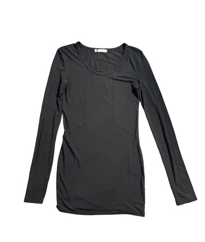 Abito body elasticizzato T by Alexander Wang piccolo nero aderente jersey manica lunga