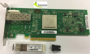Dell QLogic QLE2560 Single Port SFP+ Fibre HBA PCIe Low Profile 5VR2M Sys Pull - Picture 1 of 9