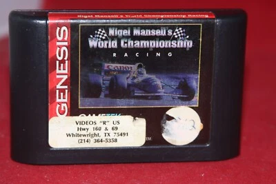 Nigel Mansell's World Championship Racing (Sega Genesis, 1994) Game Cartridge - Image 1 of 2