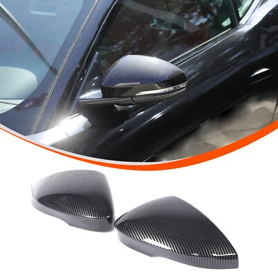 ABS Carbon Fiber Side View Mirror Add-on Cover Caps Fits Jaguar F-TYPE 2013-2025 — 第 1/4 张图片