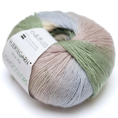 100g LONG COLORS MERINO 607 HJERTEGARN Wolle FARBVERLAUF LACE GRADIENT superwash - Bild 1 von 3