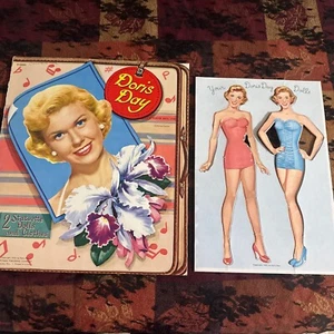 Dorris Day BAMBOLA DI CARTA VINTAGE ORIGINALE NON TAGLIATA 1952 - Whitman - Foto 1 di 8